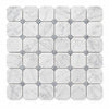 Bianco Carrara 50 × 50 mm Octagon Marble Mosaic with Bardiglio Dots, Polished