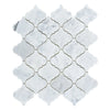 Bianco Carrara 76 × 76 mm Arabesque Marble Mosaic, Honed