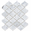 Bianco Carrara 76 × 76 mm Arabesque Marble Mosaic, Polished