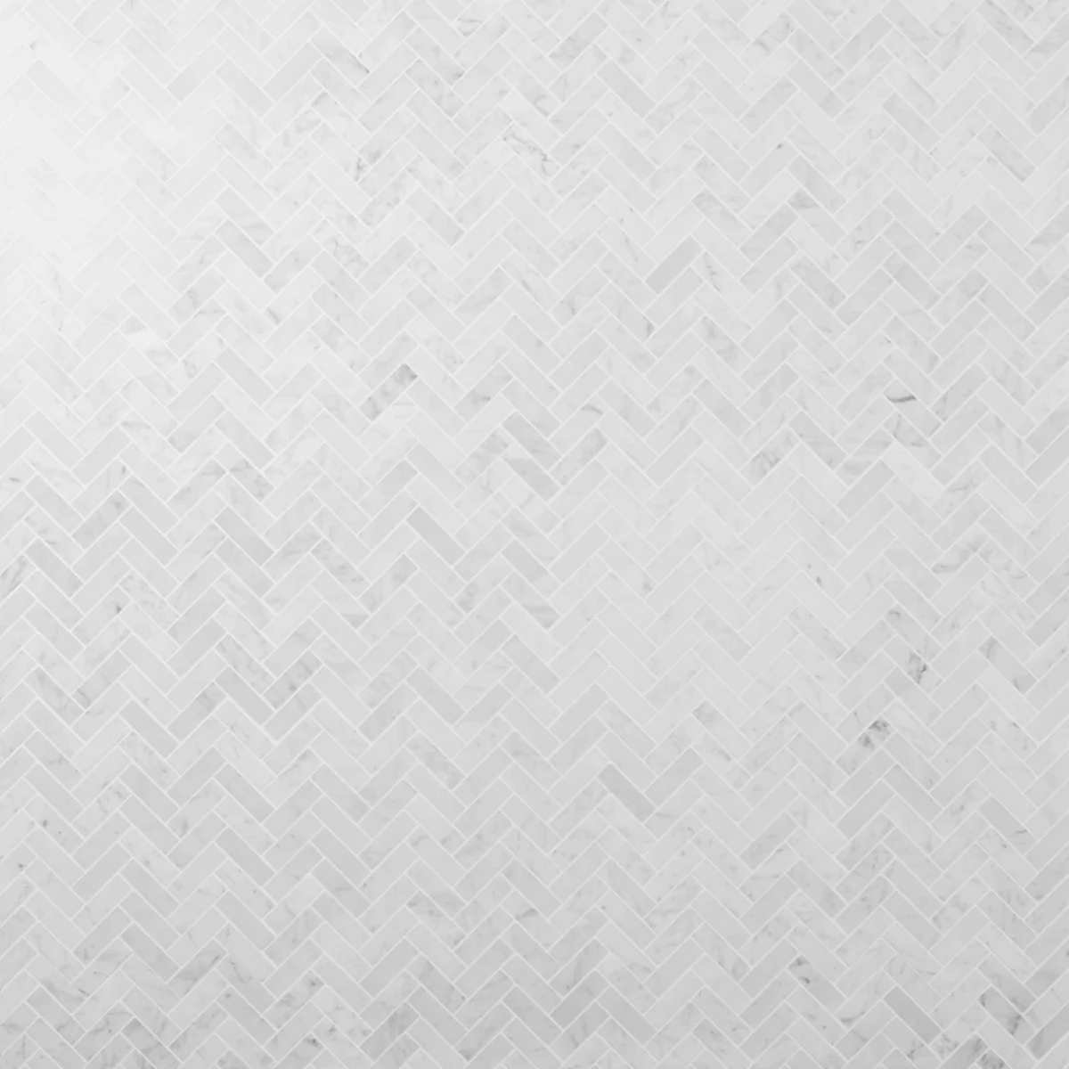 Bianco Carrara 25 × 75 mm Herringbone Marble Mosaic, Polished