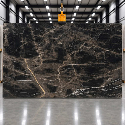 Bruno Pearl Noir Polished Marble Slab – 1700 x 3000 x 20mm
