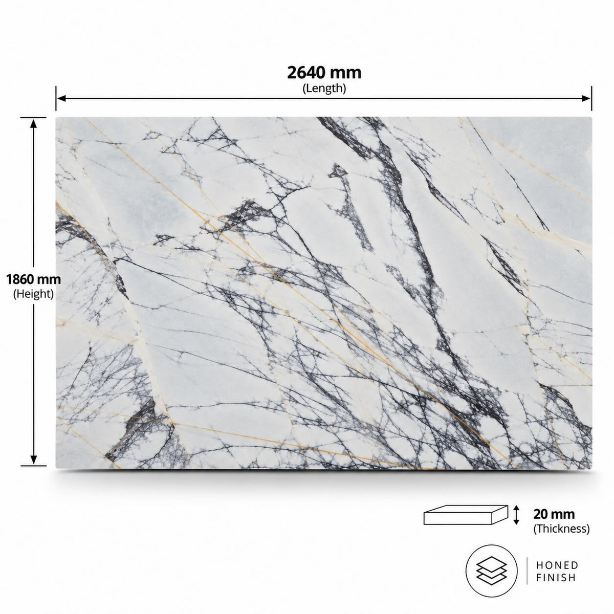 Lilac Honed Marble Slab 1860x2640x20mm