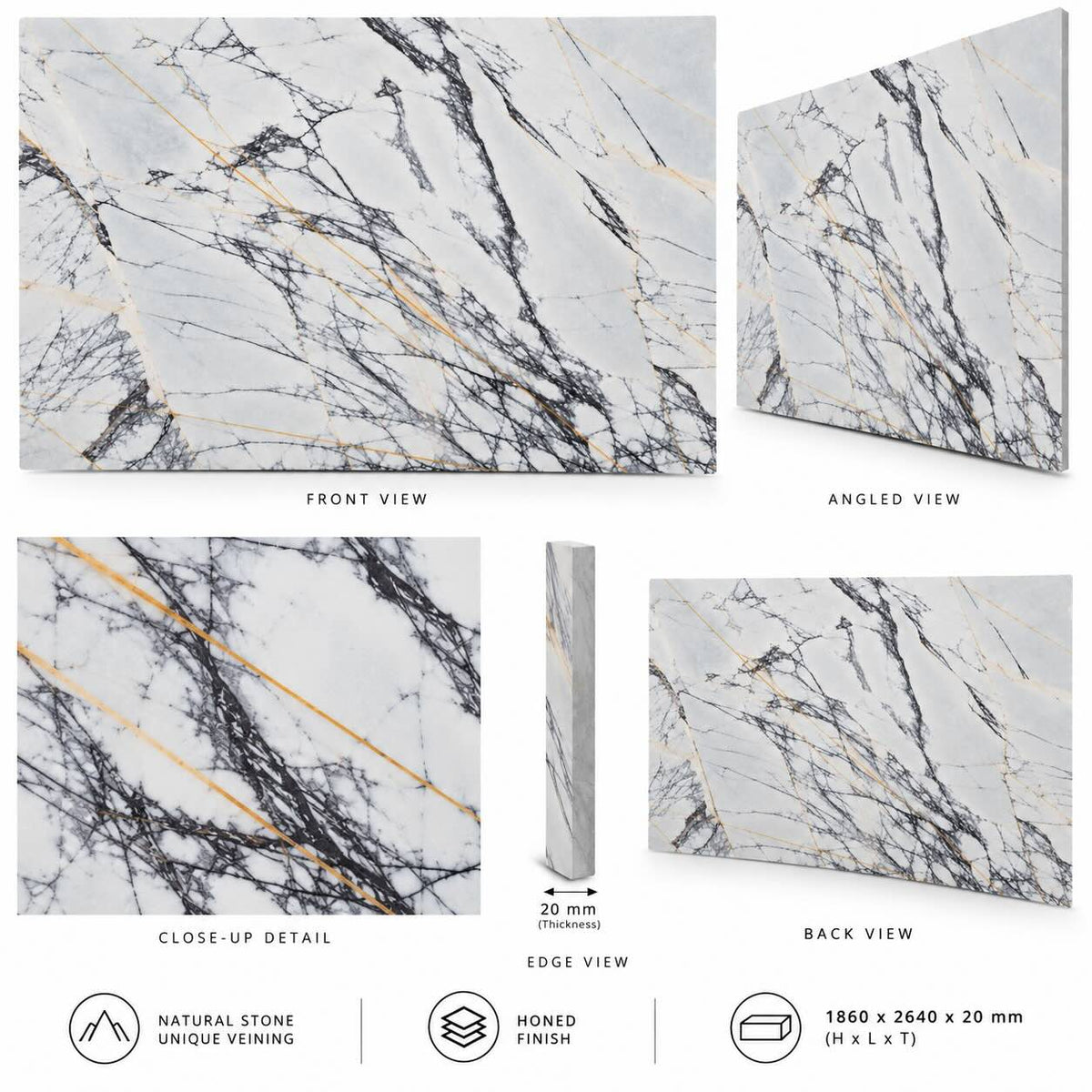 Lilac Honed Marble Slab 1860x2640x20mm