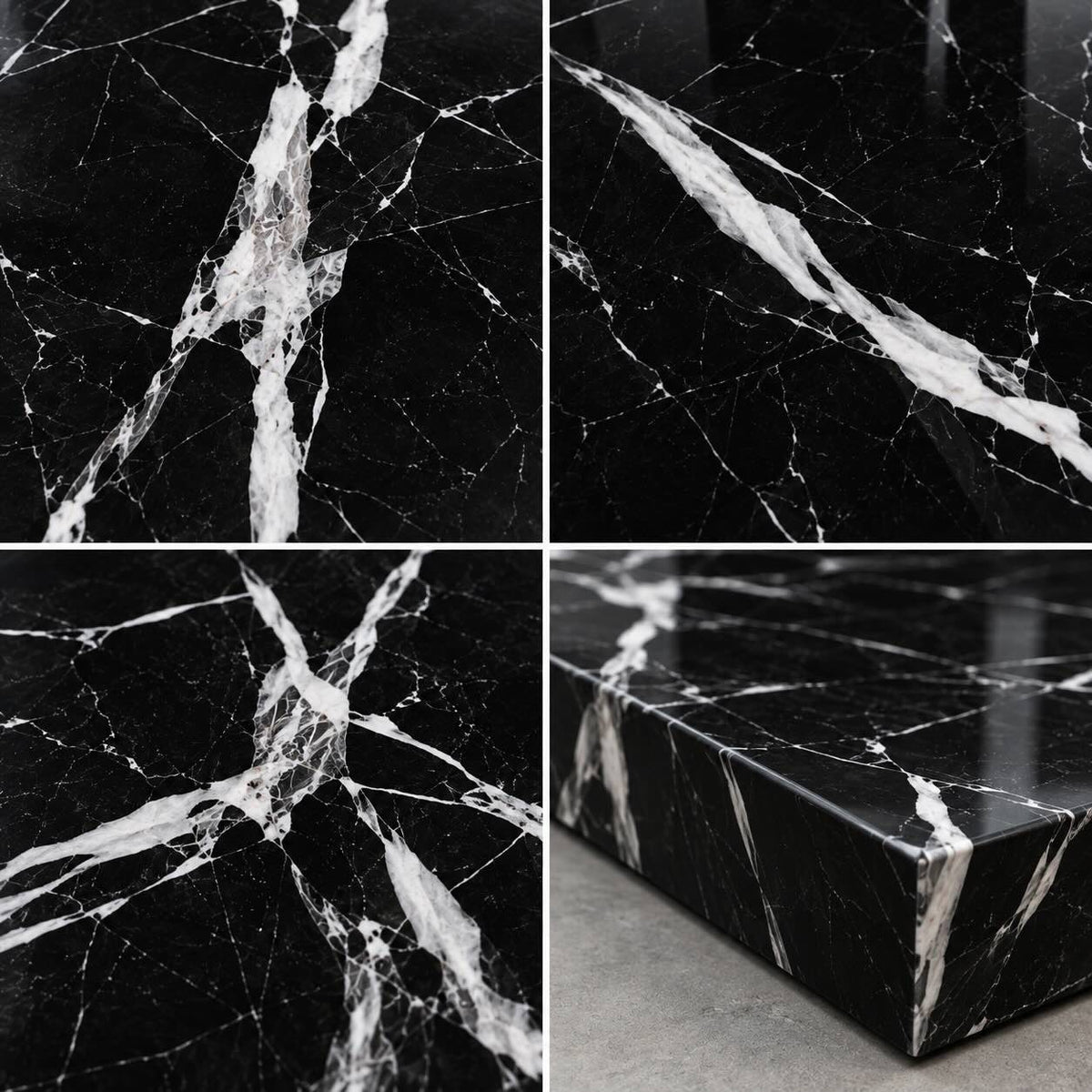 Nero Black Lux Polished Marble Slab - 1550 x 2470 x 20mm