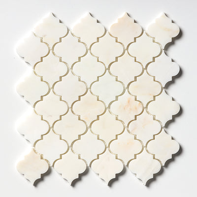 Calacatta Amber Arabesque Marble Mosaic Natural Stone Tile
