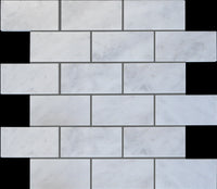 Marbre de métro poli blanc de Carrare T 50x100x10mm