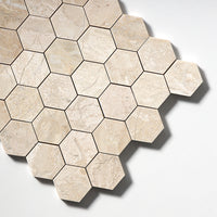 Diana Royal Honed Hexagon Marble Mosaic